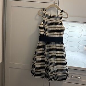 Ralph Lauren polo Black and White Striped Midi Dress